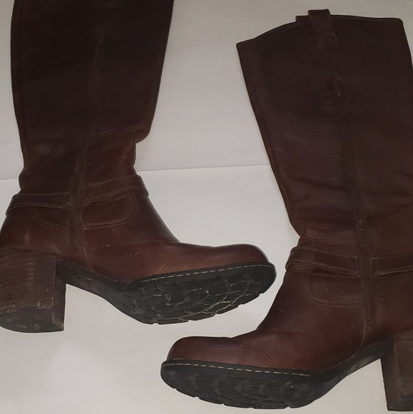 Born Shoes - Born Brown Leather Tall Boots 11
